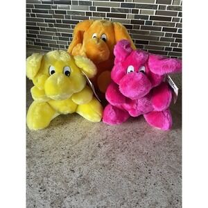 Set Of 3 Vintage Kodak Kolorkins Rewind Shutter Snap Stuff Animal Plush 9"